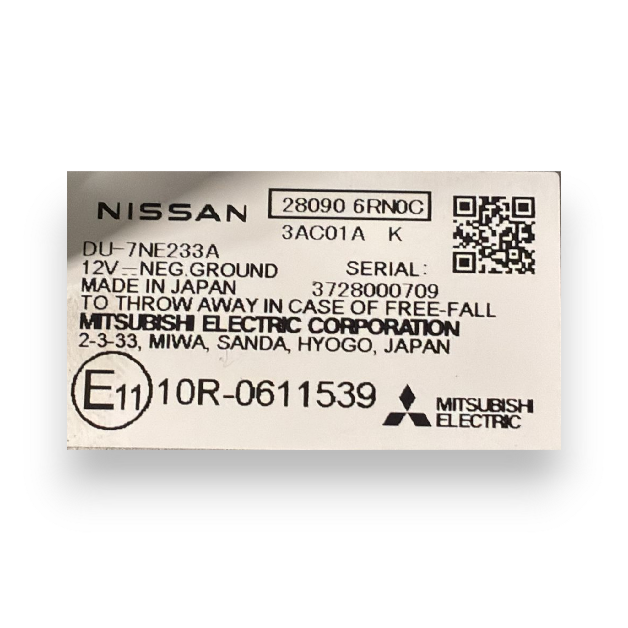 Schermo / display nissan qashqai j12 cod:280906rn0c (2021-)
