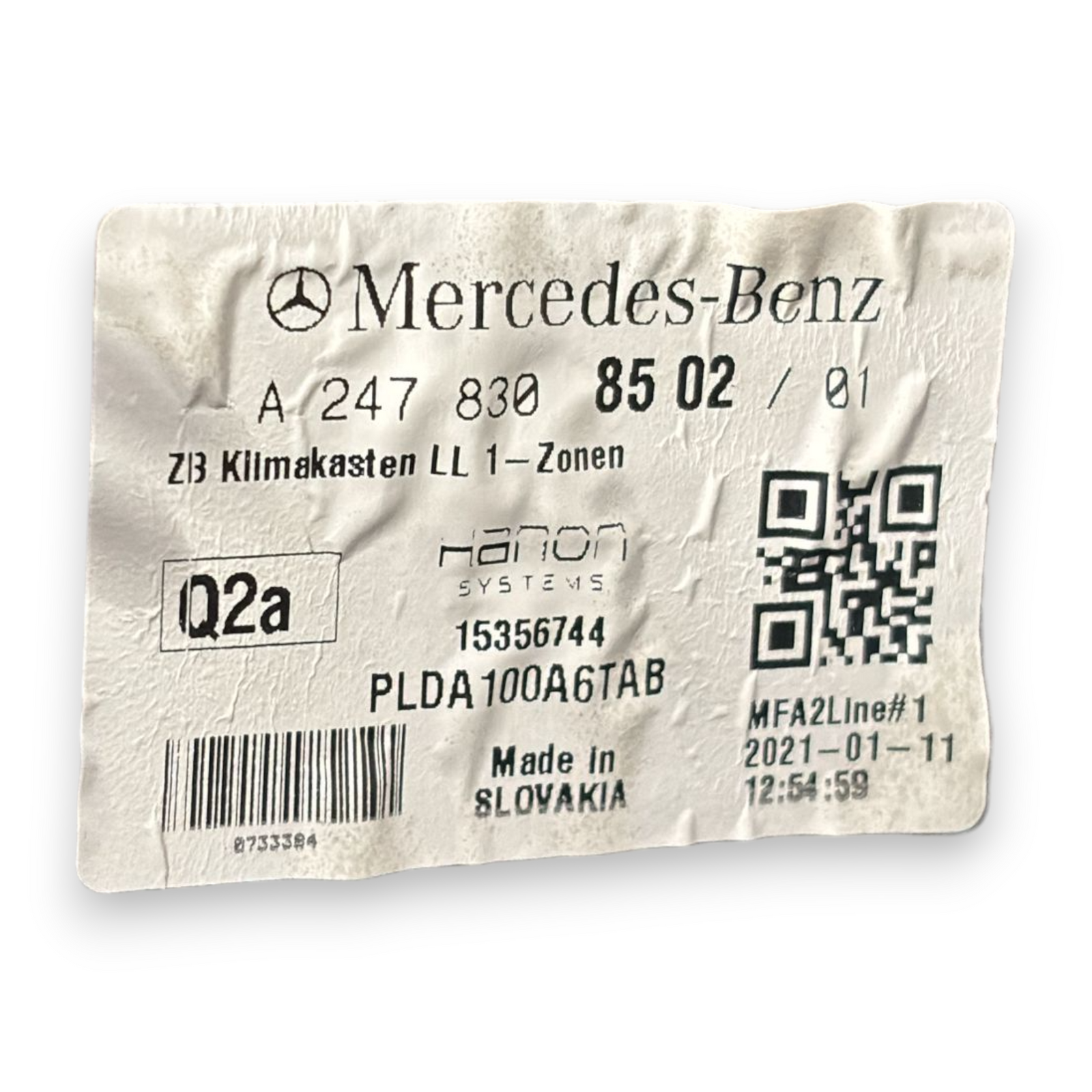 Gruppo riscaldamento / stufa mercedes-benz cla x118 2.0 diesel cod:a2478308502 (2019-)