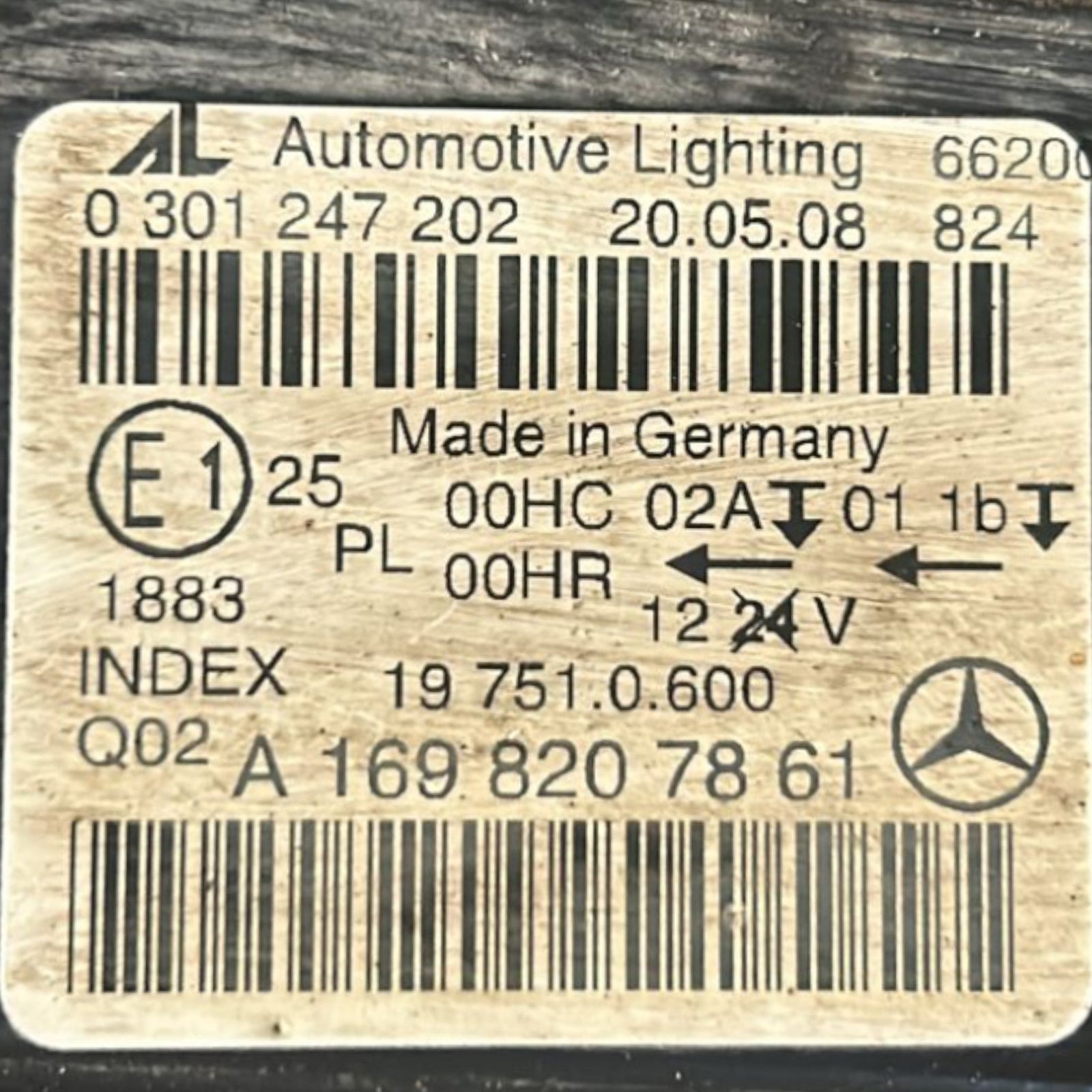 Headlight / Halogen Front Right Mercedes Benz Class B (W245) code A1698207861 (2005 > 2011) - F&P CRASH SRLS - Used Parts