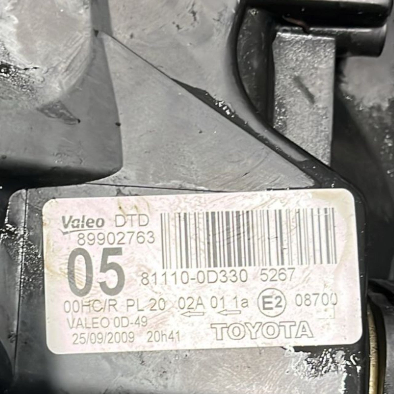 Fanale / Faro Alogeno Anteriore Destro Toyota Yaris II cod:89902763 (2005 >2011) - F&P CRASH SRLS - Ricambi Usati