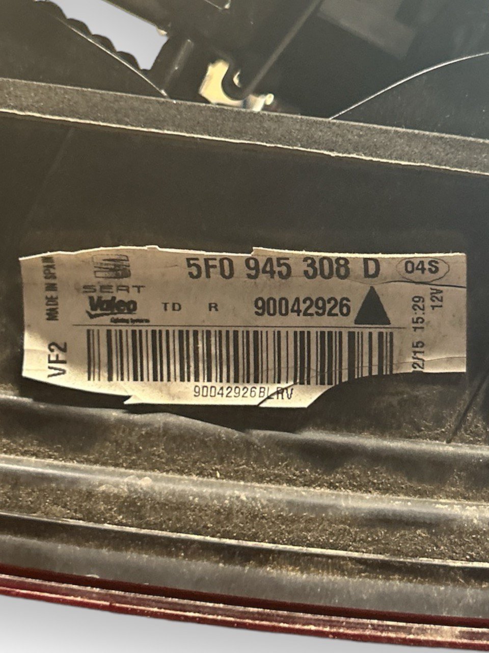Fanale / Stop Alogeno Posteriore Destro Seat Leon (2012 > 2019) cod.5F0945308D - F&P CRASH SRLS - Ricambi Usati