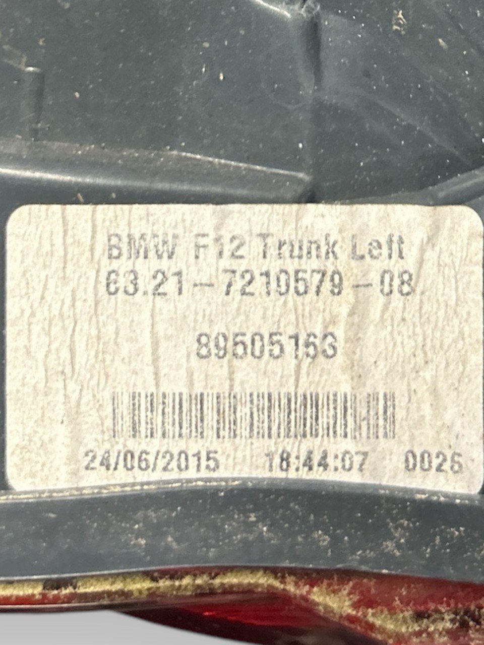 Left Halogen Rear Light / Stop BMW Series 6 Gran Coupe (F06) (2012 > 2018) code.89505163 - F&P CRASH SRLS - Used Parts