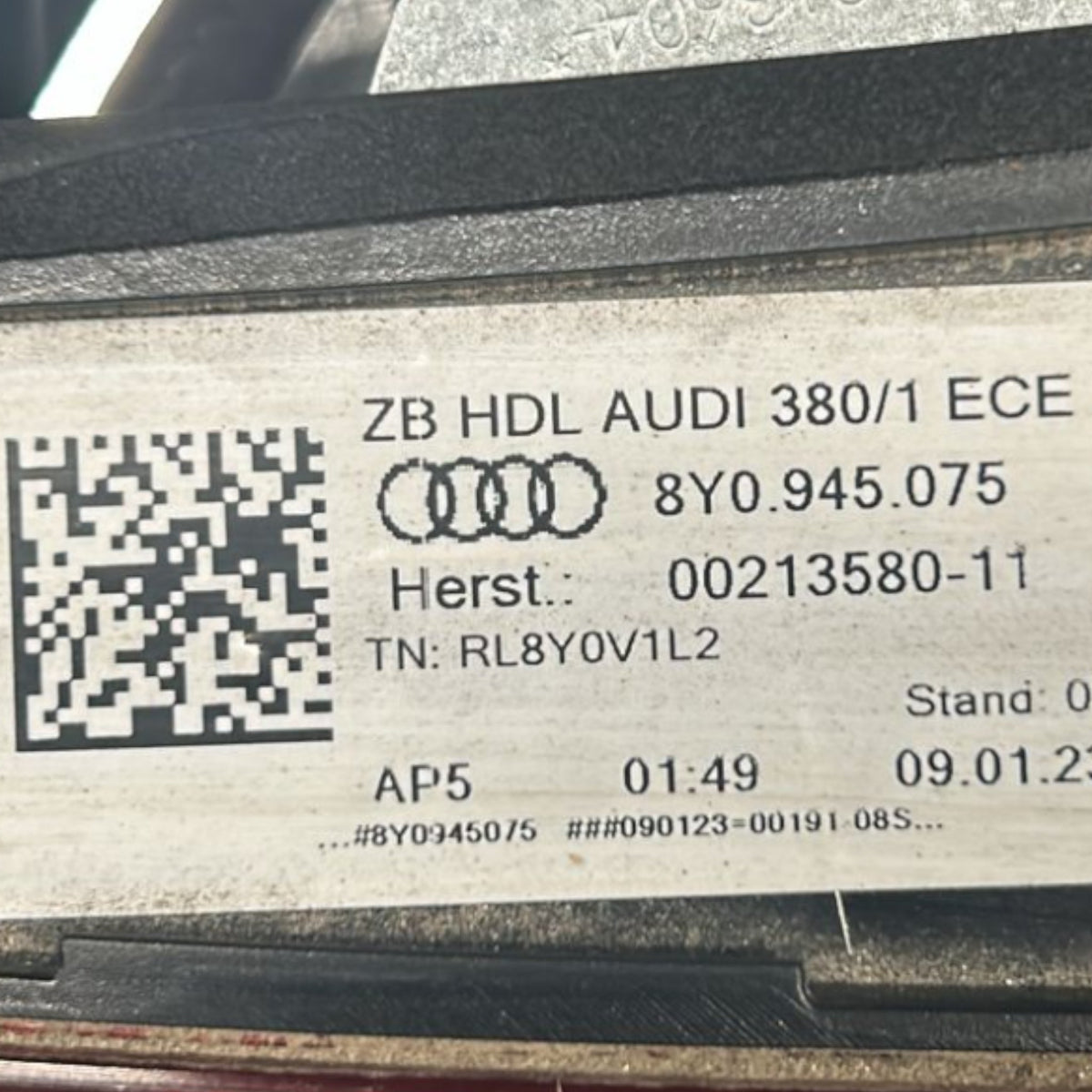 Fanale / Stop Led Interno Posteriore Sinistro Audi A3 (8Y) cod.8Y0945075 (2020 > ) - F&P CRASH SRLS - Ricambi Usati