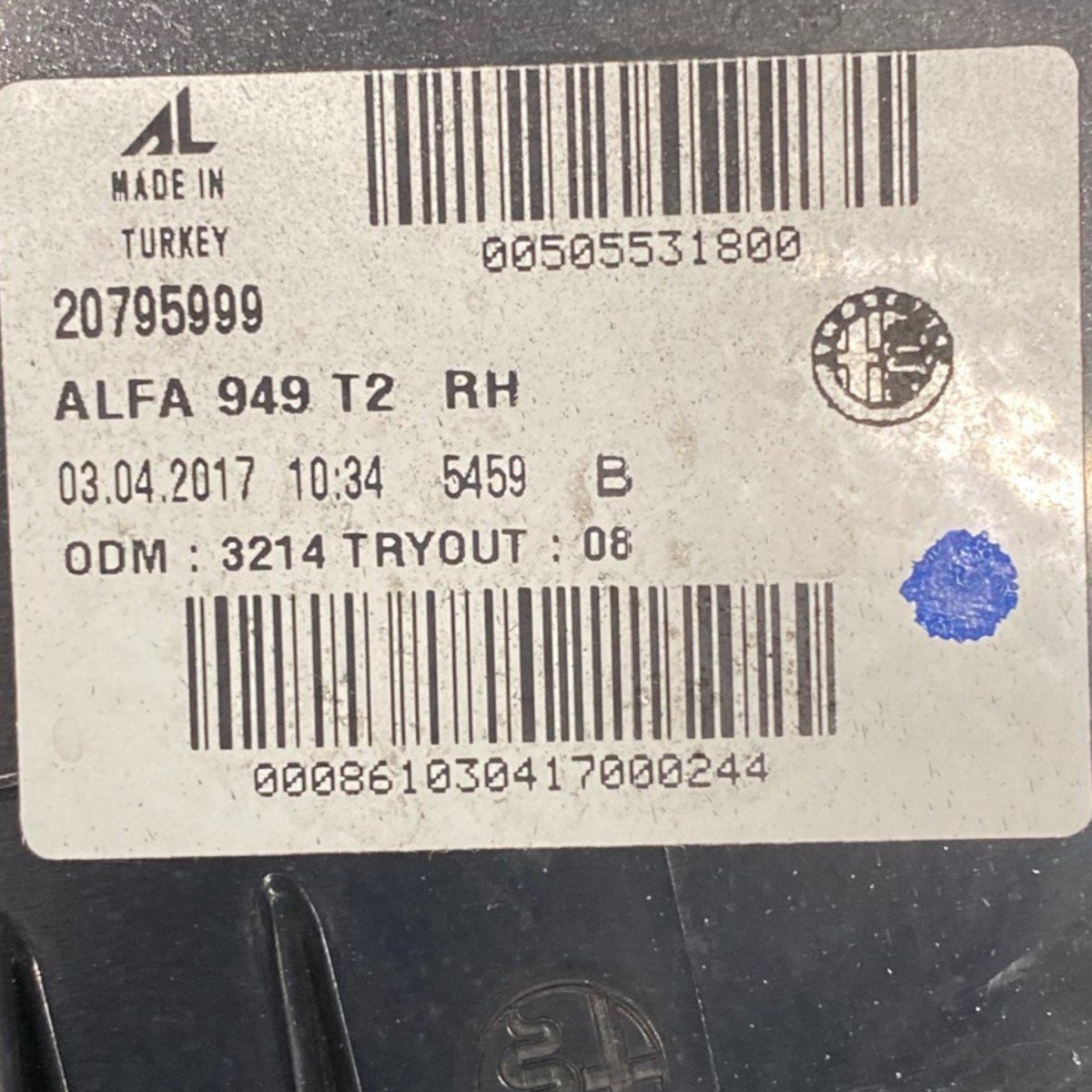 Rear interior LED stop light (right) for Alfa Romeo Stelvio (2016 - ) Code: 20795999 - F&P CRASH SRLS - Used Parts