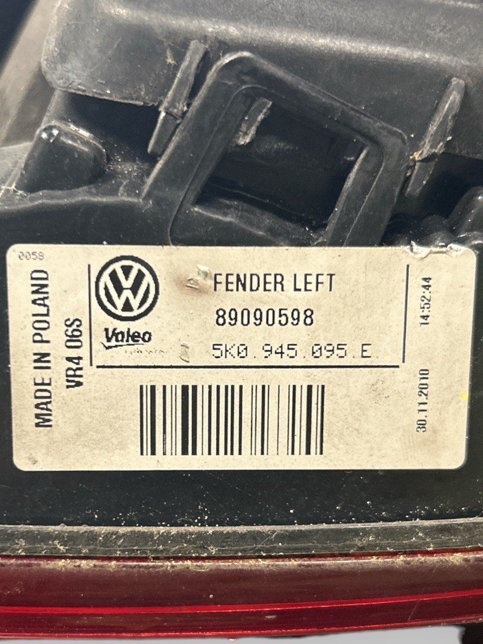 Fanale / Stop Posteriore Sinistro (SX) Volkswagen Golf VI (2008 > 2012) cod . 5K0945095 - F&P CRASH SRLS - Ricambi Usati