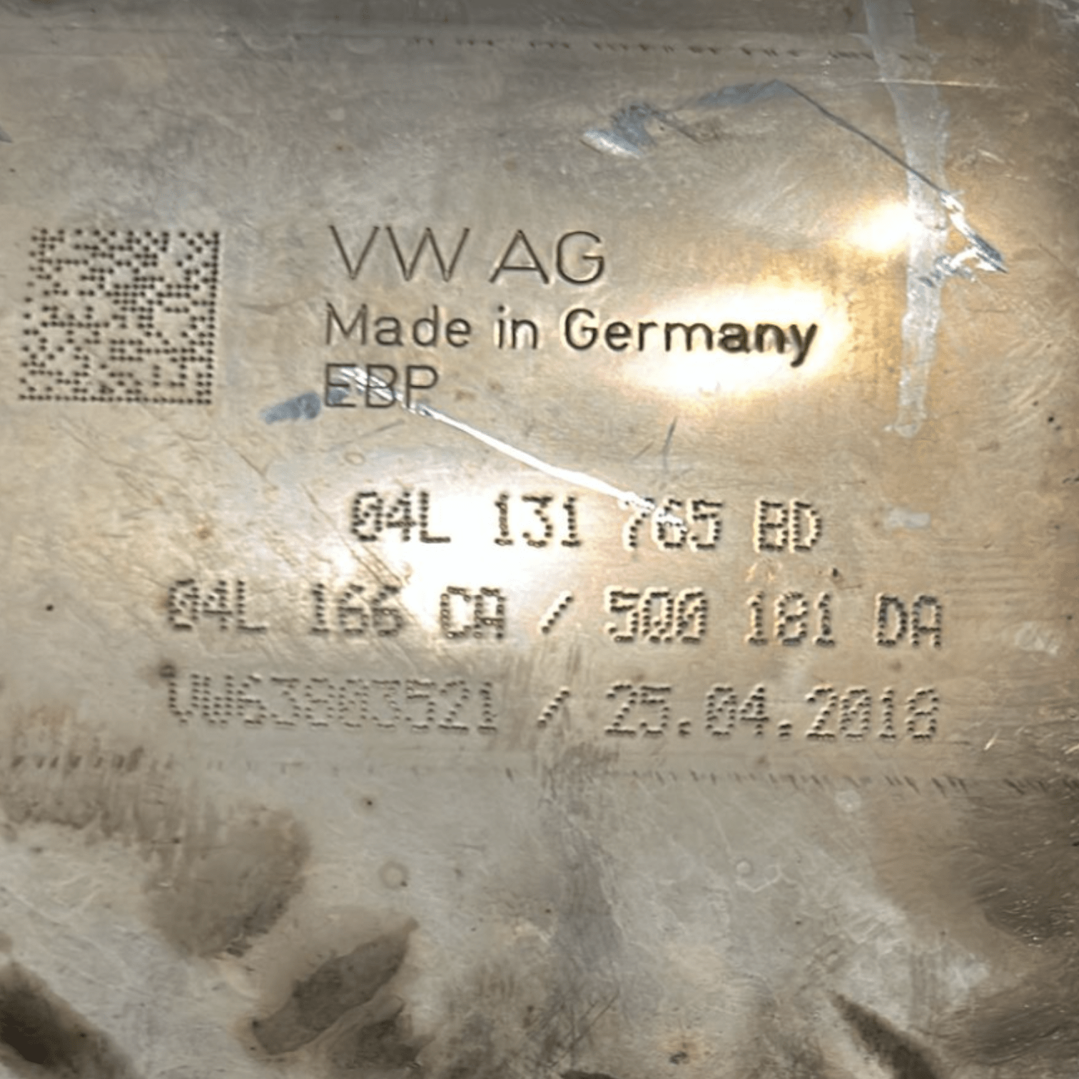 FAP / Diesel Particulate Filter Volkswagen T - Roc 2.0 Diesel code: 04L131765BD (2017 >) (Engine Code: DFF) - F&P CRASH SRLS - Used Parts