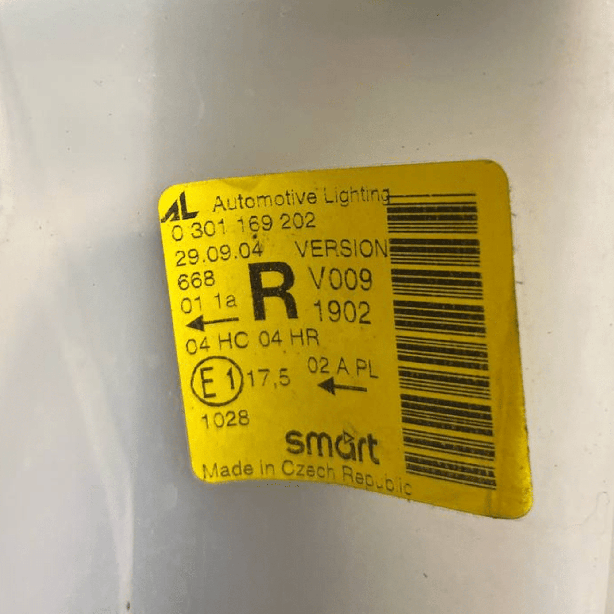 Faro / Fanale Alogeno anteriore destro (dx) Smart Fortwo I W450 (1998 al 2007) cod: 0301169202 - F&P CRASH SRLS - Ricambi Usati