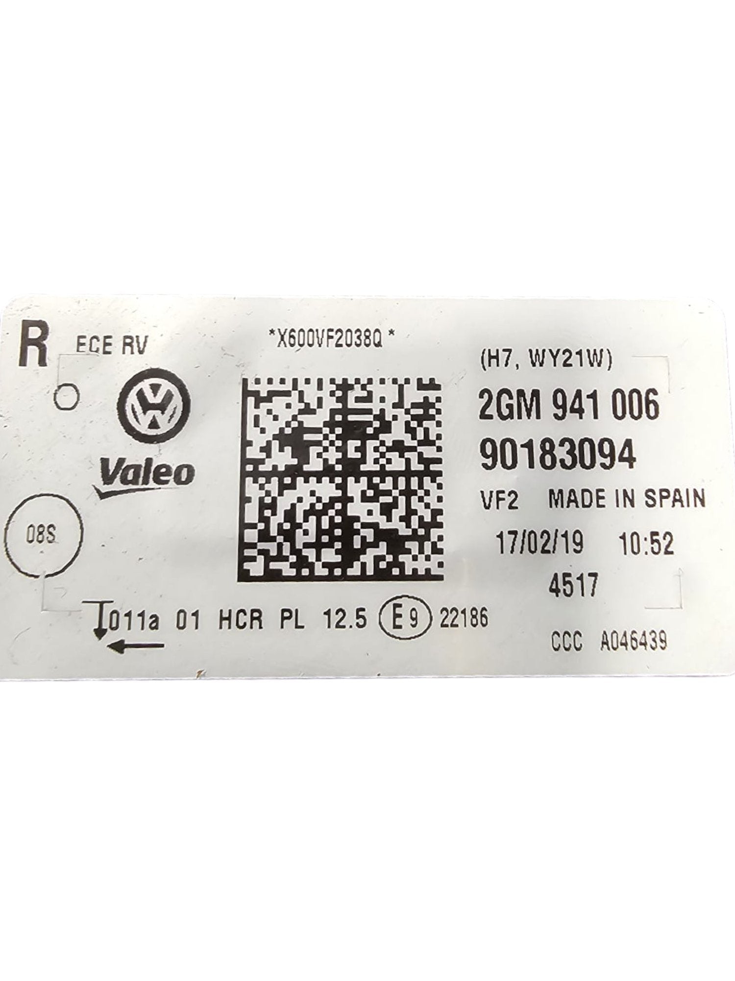 Faro / Fanale Alogeno Anteriore Destro Volkswagen T - Cross (2019 - >) Cod:2GM941006 - F&P CRASH SRLS - Ricambi Usati