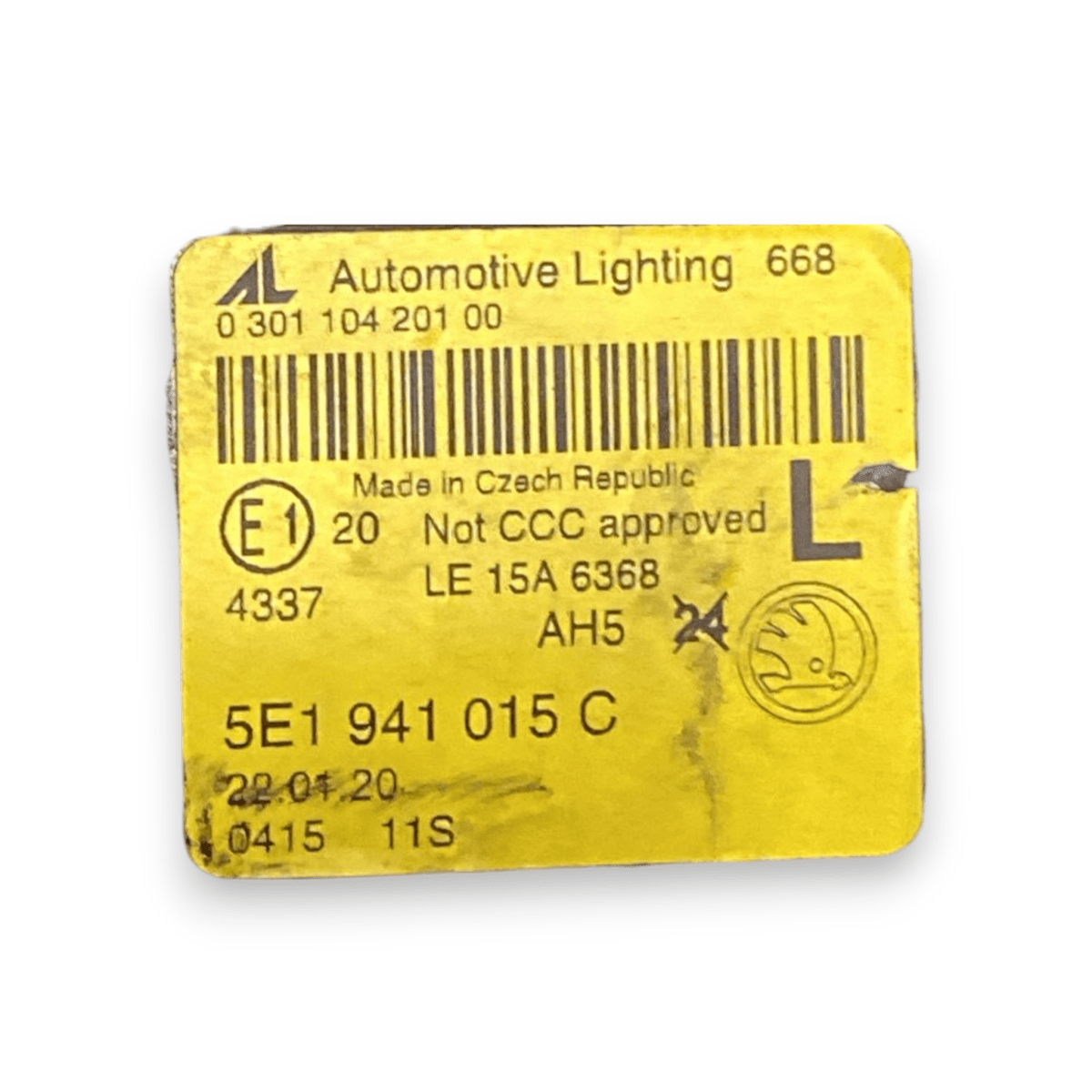 Faro / fanale alogeno anteriore sinistro (sx) skoda octavia cod:5e1941015 (2017 - 2019) - F&P CRASH SRLS - Ricambi Usati