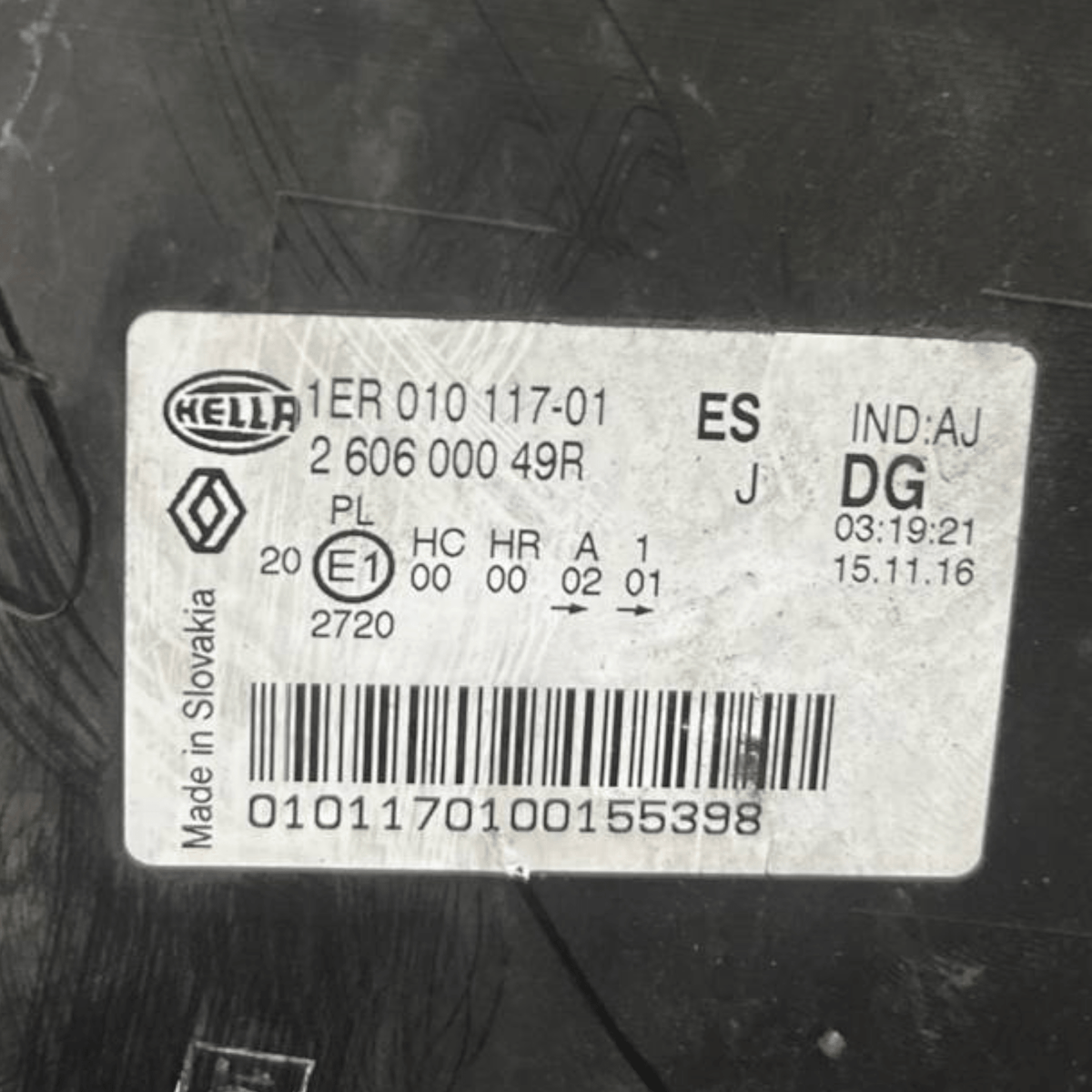 Left Halogen Headlight (sx) Renault Master III (2010 to 2019) code: 260600049R - F&P CRASH SRLS - Used Spare Parts