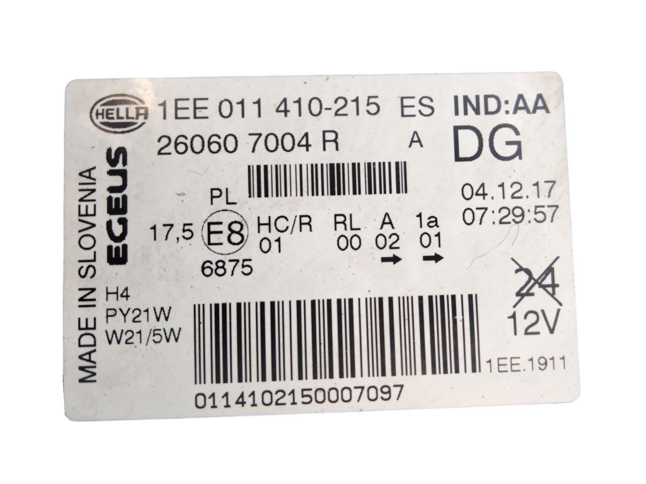 Halogen front headlight right dx Opel Vivaro / Fiat Talento / Renault Trafic (2014>) code.1EE011410215 - F&P CRASH SRLS - Used Parts