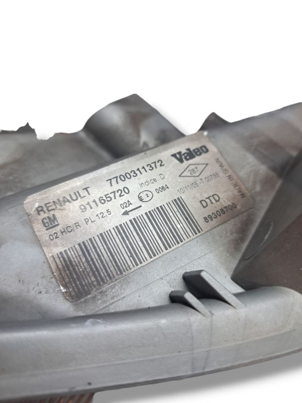Faro / fanale anteriore destro Alogeno Renault Trafic (2005) COD:91165720 - F&P CRASH SRLS - Ricambi Usati