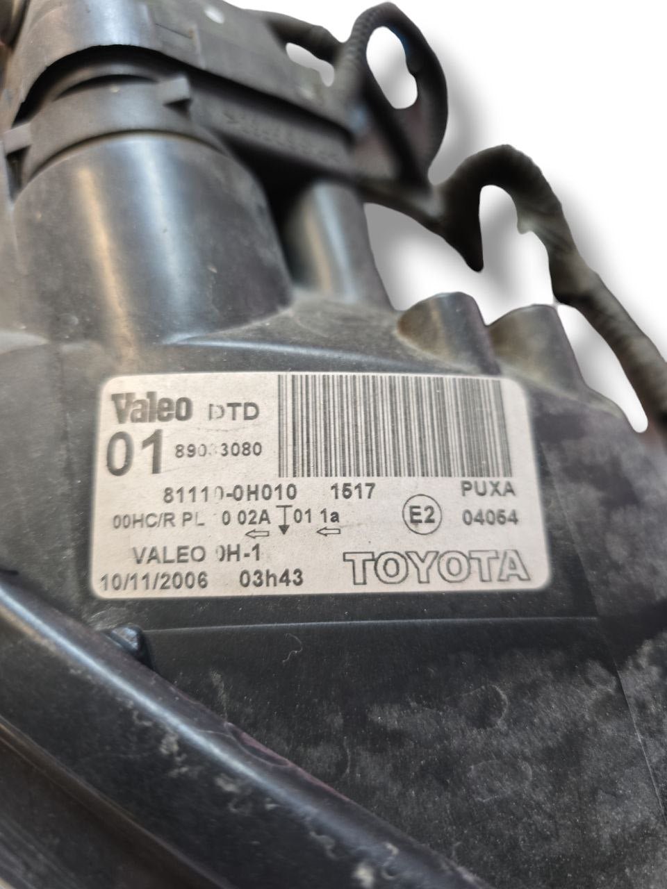 Faro / Fanale Anteriore Destro Alogeno Toyota Aygo ( 2005 - 2014 ) Cod : 81110-0H010 - F&P CRASH SRLS - Ricambi Usati