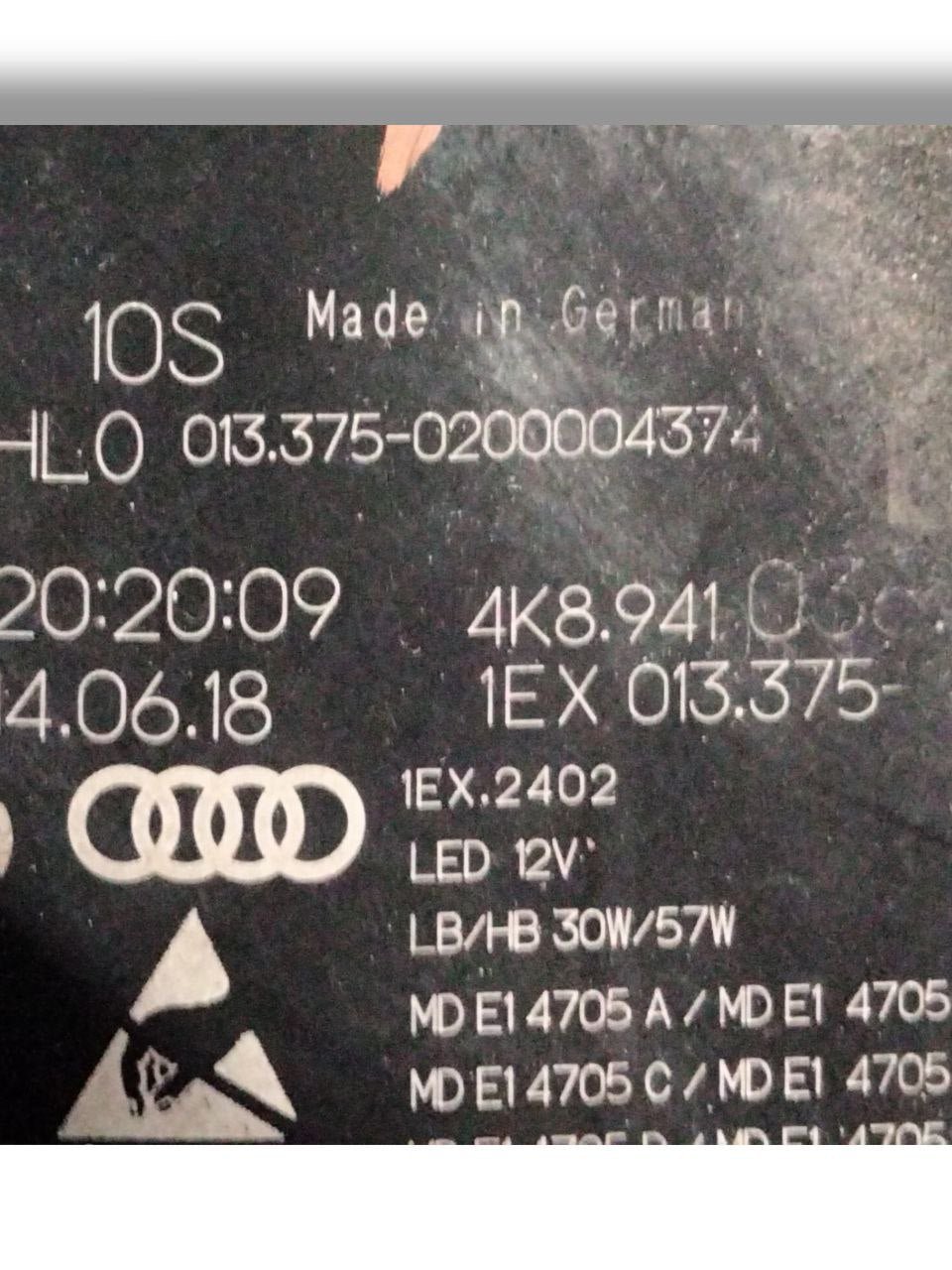 Faro / Fanale Anteriore Destro (dx) LED Matrix Audi A7 (2017>) cod.4K8941035 - F&P CRASH SRLS - Ricambi Usati