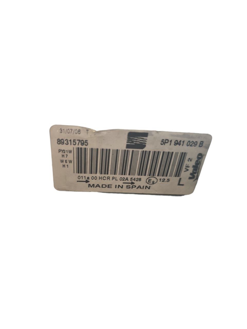 Faro / Fanale Anteriore Sinistra Alogeno Seat Leon II ( 2005 - 2012 ) Cod : 5P1941029B - F&P CRASH SRLS - Ricambi Usati