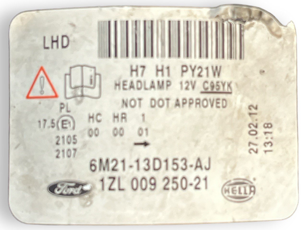 Faro / fanale anteriore sinistro alogeno Ford S - max (2006 - 2015) cod.6M21 - 13D153 - AJ - F&P CRASH SRLS - Ricambi Usati
