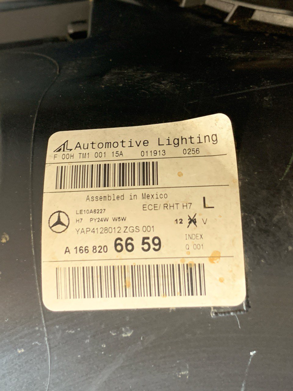 Faro Fanale Anteriore Sinistro Alogeno Mercedes Classe ML W166 (2015) cod.A1668206659 - F&P CRASH SRLS - Ricambi Usati