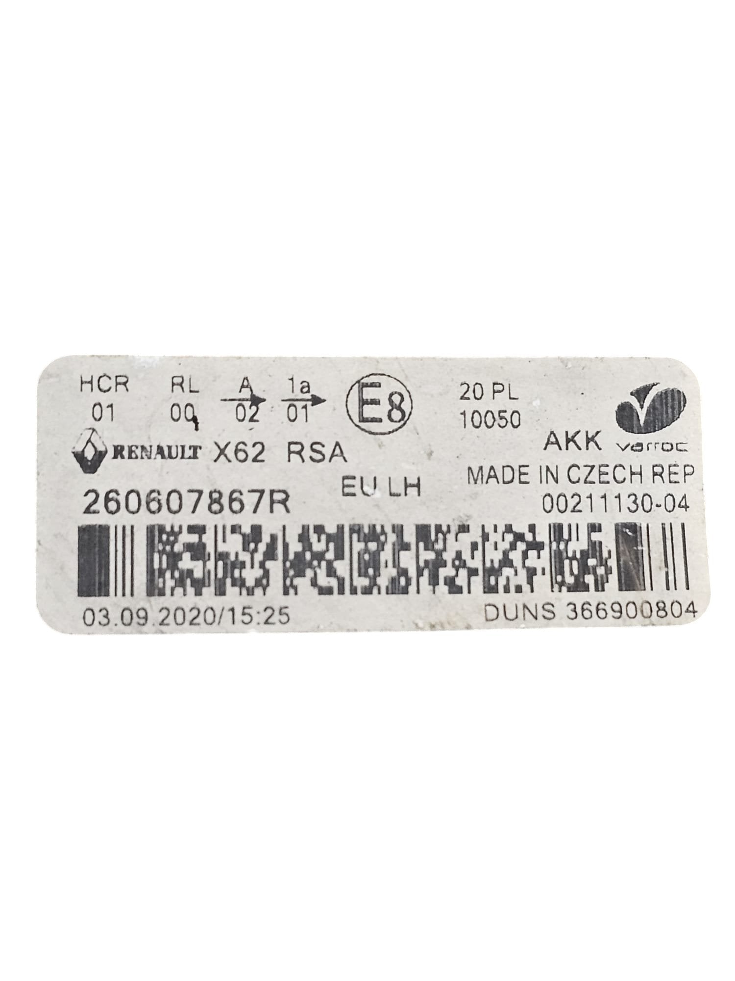 Faro / Fanale Anteriore Sinistro LED / Alogeno Renault Master III Cod:260607867R (2019 - 2024) - F&P CRASH SRLS - Ricambi Usati