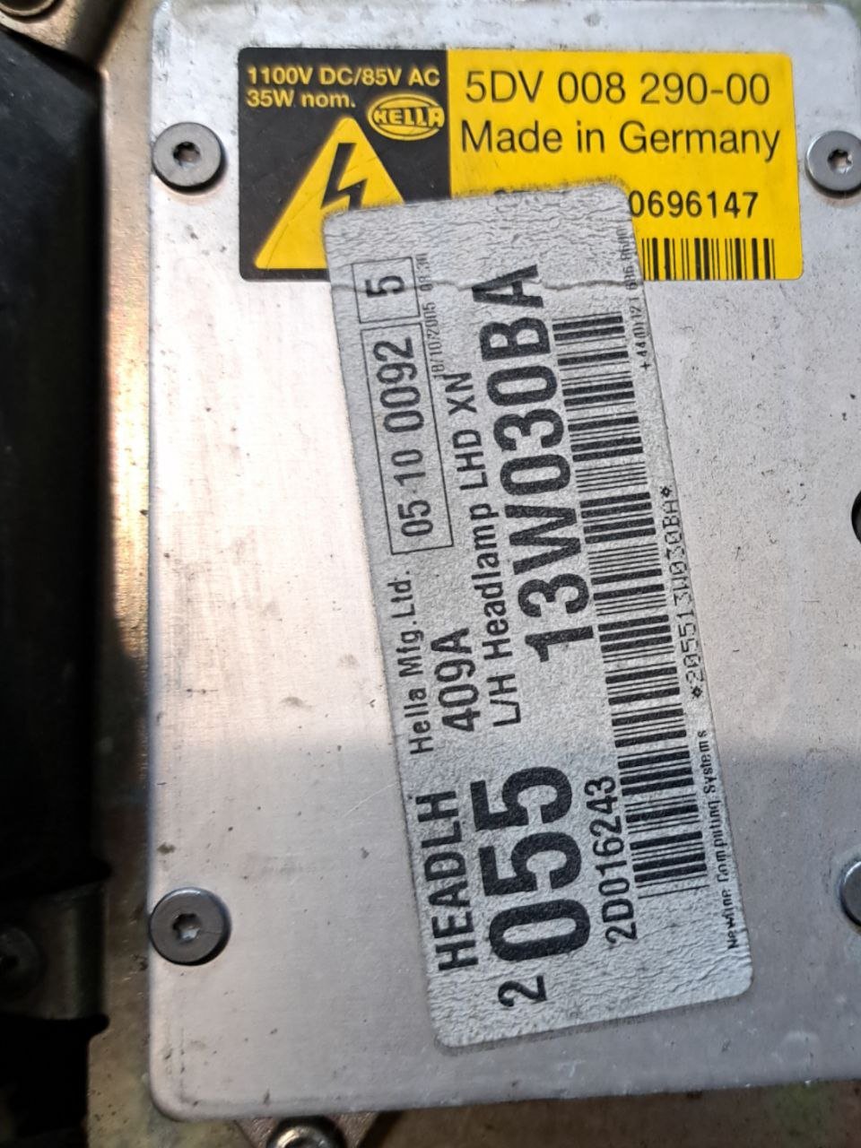 Left front Xenon headlight + control unit Jaguar s-type (2005) COD:4R8313W030BA - F&P CRASH SRLS - Used Parts
