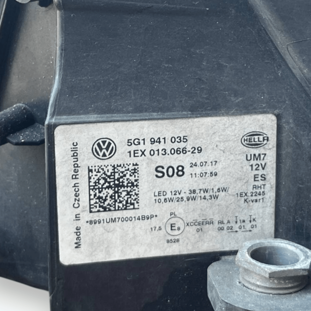 Left front Full Led headlight (sx) Volkswagen Glf 7.5 (2019 to 2021) code: 5G1941035 - F&P CRASH SRLS - Used Parts