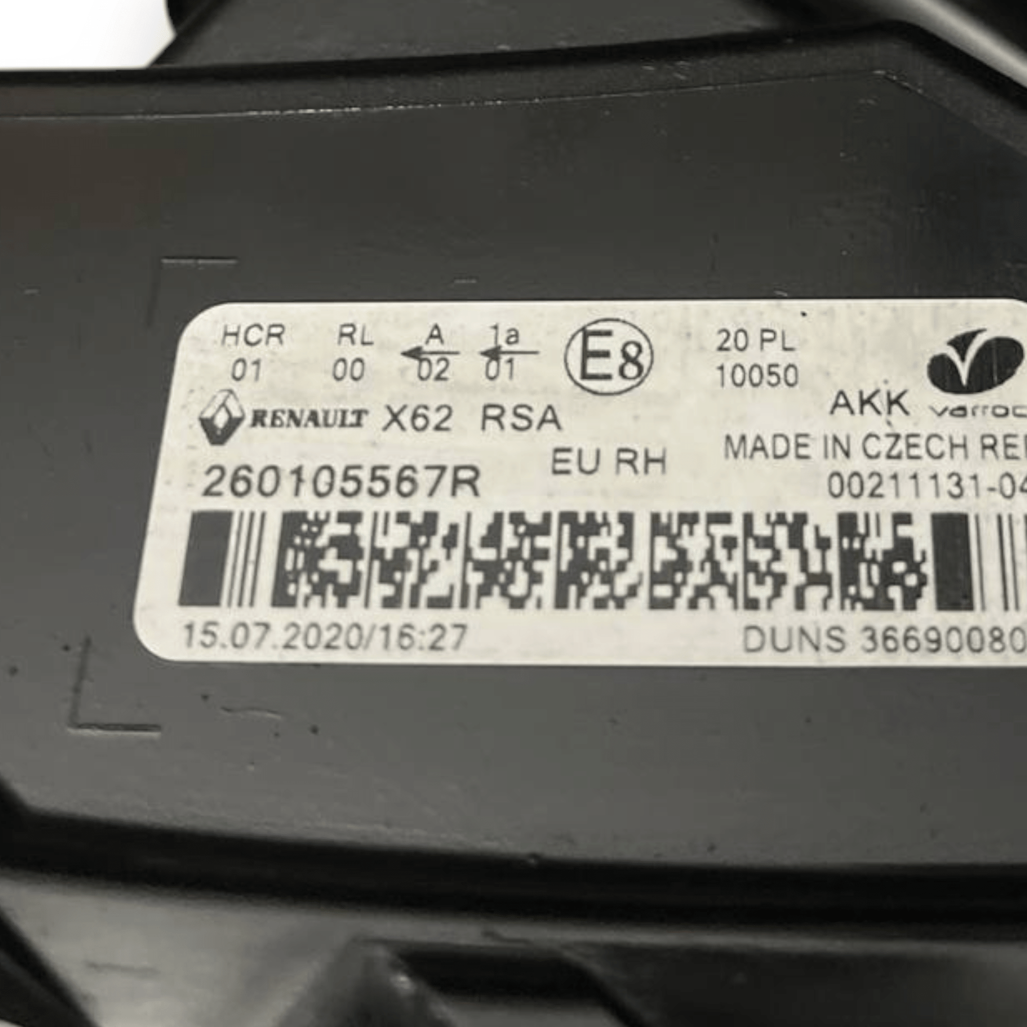 Faro / Fanale Led / Alogeno anteriore destro (dx) Renault Master III (2019 al 2024) cod: 260105567R - F&P CRASH SRLS - Ricambi Usati