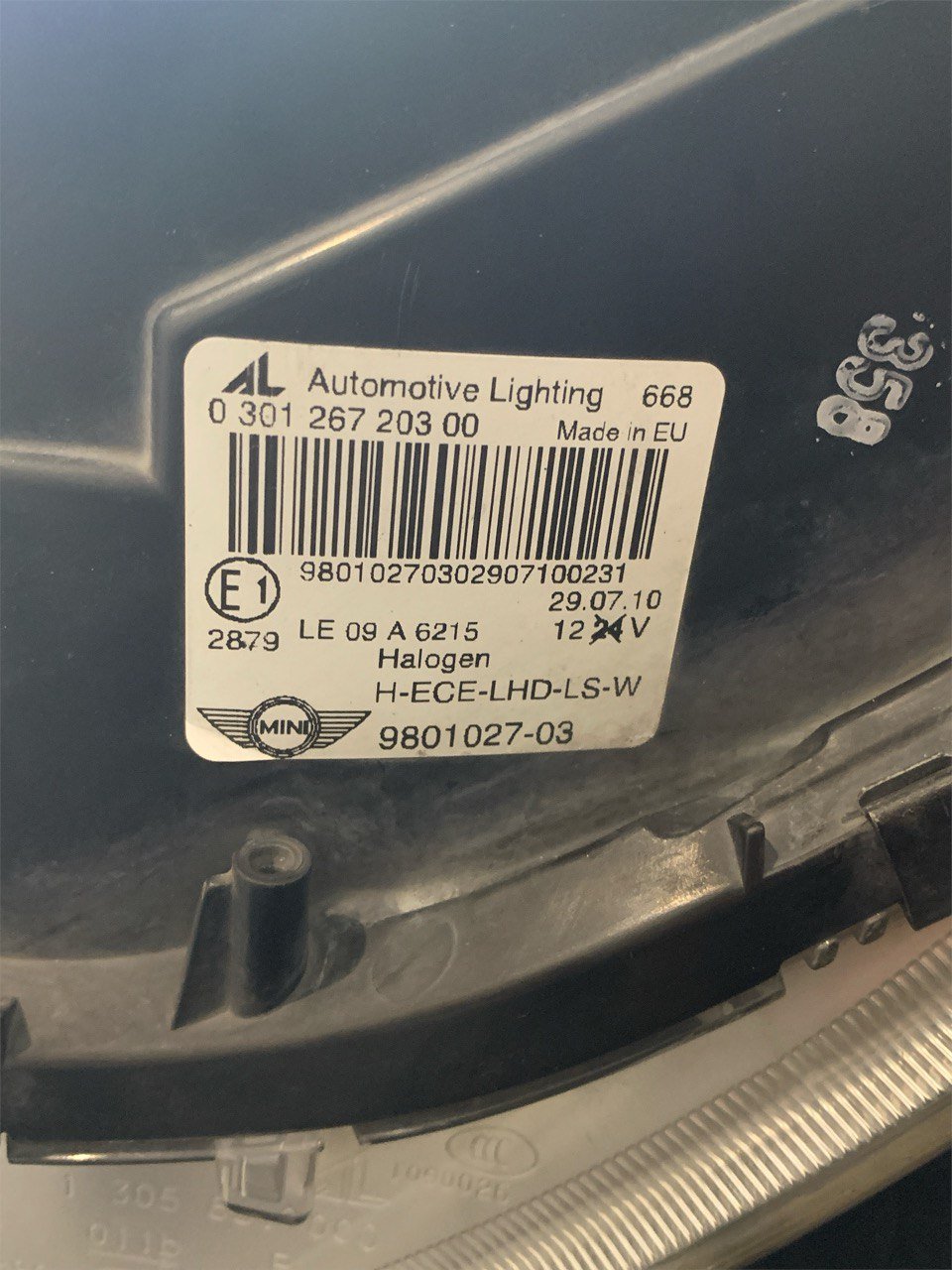 Left Front Headlight Halogen Mini Countryman (2014) code.030126720300 - F&P CRASH SRLS - Used Parts
