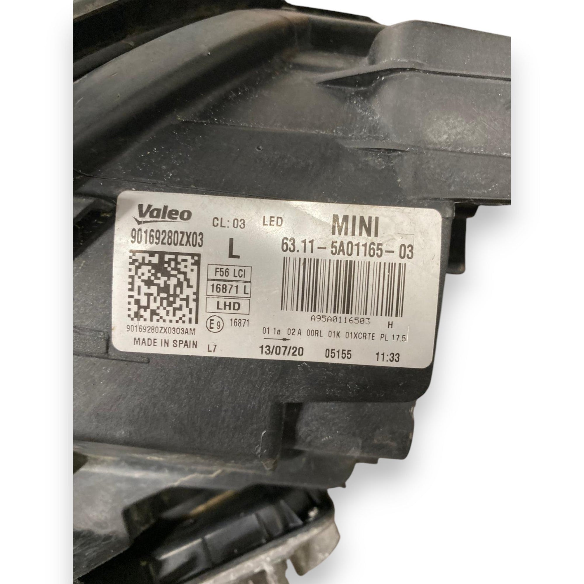 Faro / fanale sinistro (sx) Led Mini Clubman F54 (2015 - 2024) Cod: 11 - 5A01165 - 03 - F&P CRASH SRLS - Ricambi Usati