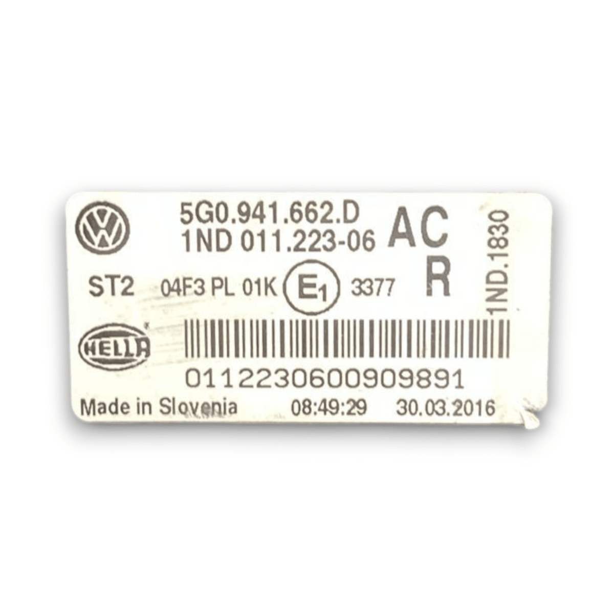 Faro / fanalino luce diurna anteriore destro Volkswagen golf VII cod . 5g0941662d (2012 > 2021) - F&P CRASH SRL - Ricambi Usati