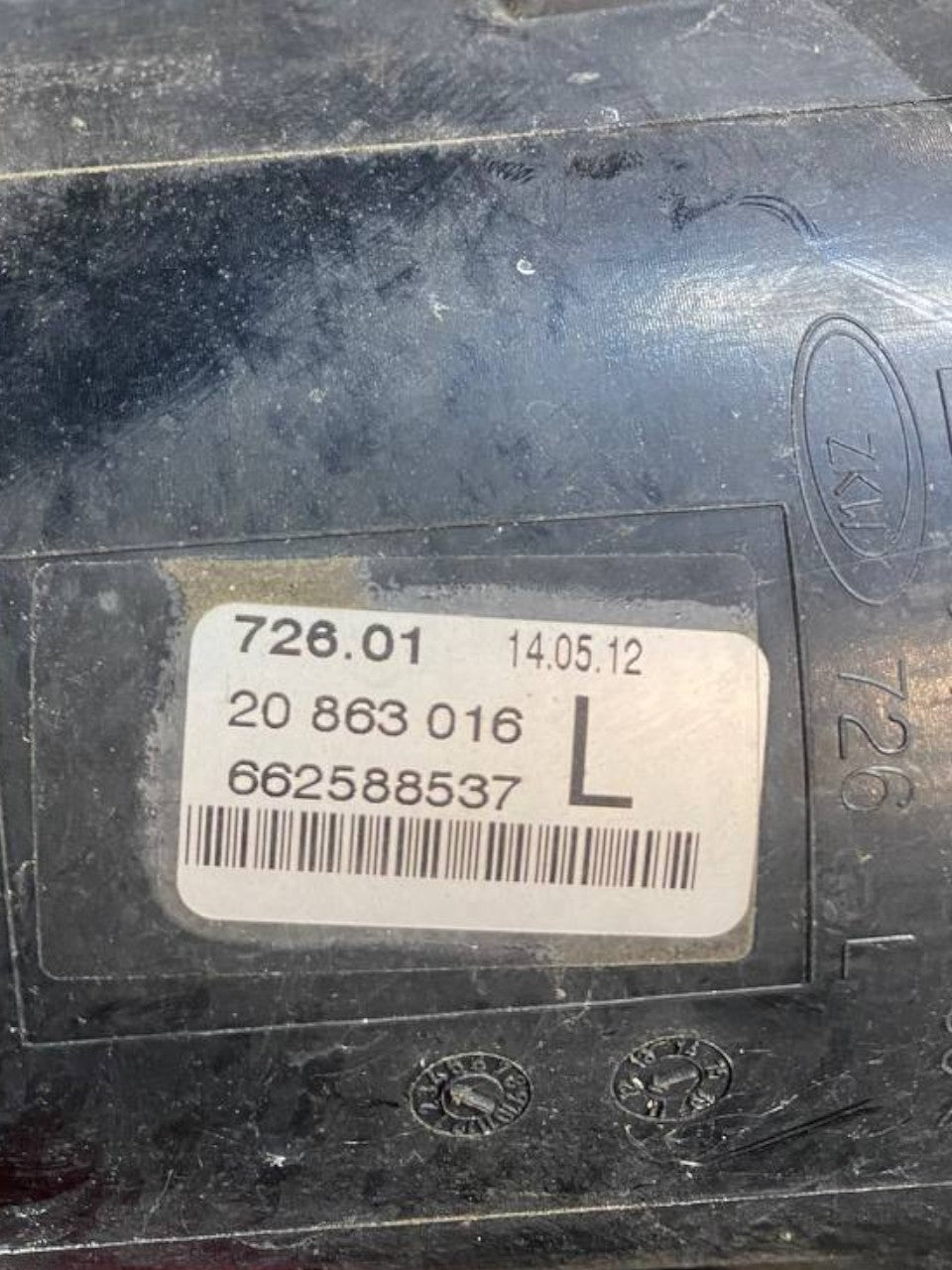 Faro / Fendinebbia anteriore sinistro (sx) Opel Zafira C (2018) cod: 662588537 / 20863016 - F&P CRASH SRLS - Ricambi Usati