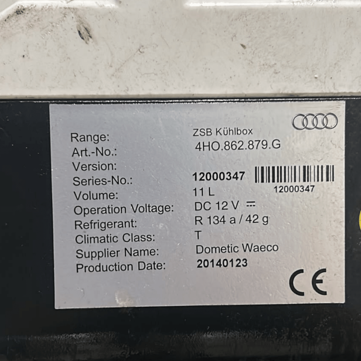 Frigorifero / frigobox audi a8 d4 cod:4h0862879g (2010 > 2017) - F&P CRASH SRL - Ricambi Usati