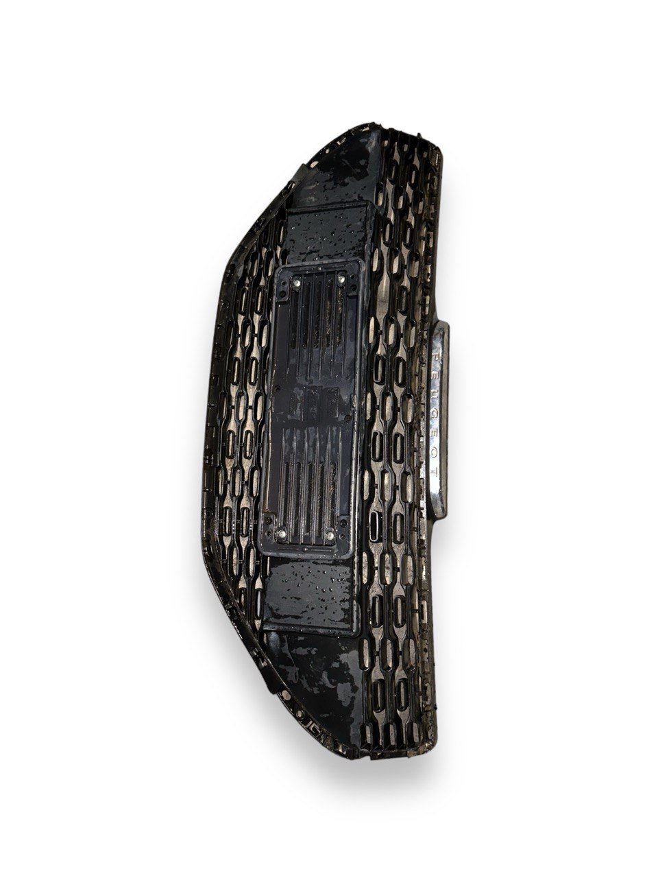 Griglia Porta Targa / Paraurti Nero Peugeot 208 I (2012 > 2019) cod.9672794377 - F&P CRASH SRLS - Ricambi Usati