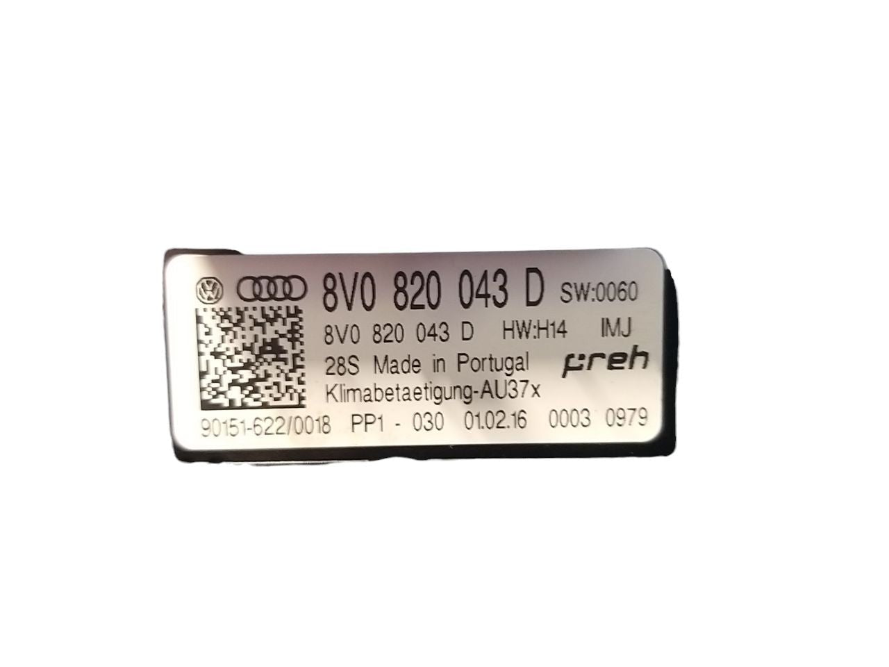 Gruppo Comandi Clima Audi A3 ( 2016 ) cod : 8V0820043D - F&P CRASH SRLS - Ricambi Usati