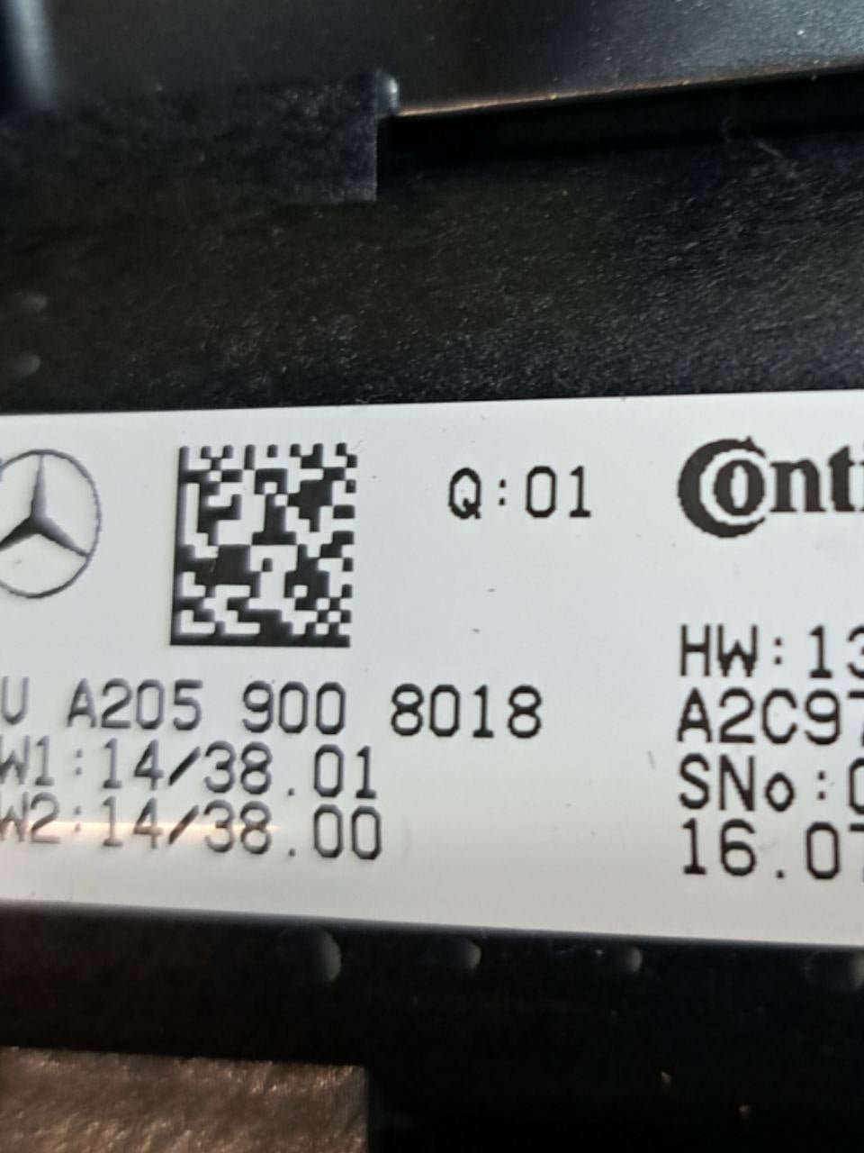 Gruppo Comandi multimediali / autoradio joystick manopola centrale + controllo modalità di guida Mercedes-Benz Classe C W205 (2013-2021)COD:A2059008018 - F&P CRASH SRLS - Ricambi Usati