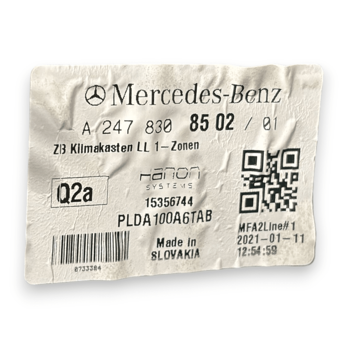 Gruppo riscaldamento / stufa mercedes - benz cla x118 2.0 diesel cod:a2478308502 (2019 - ) - F&P CRASH SRL - Ricambi Usati