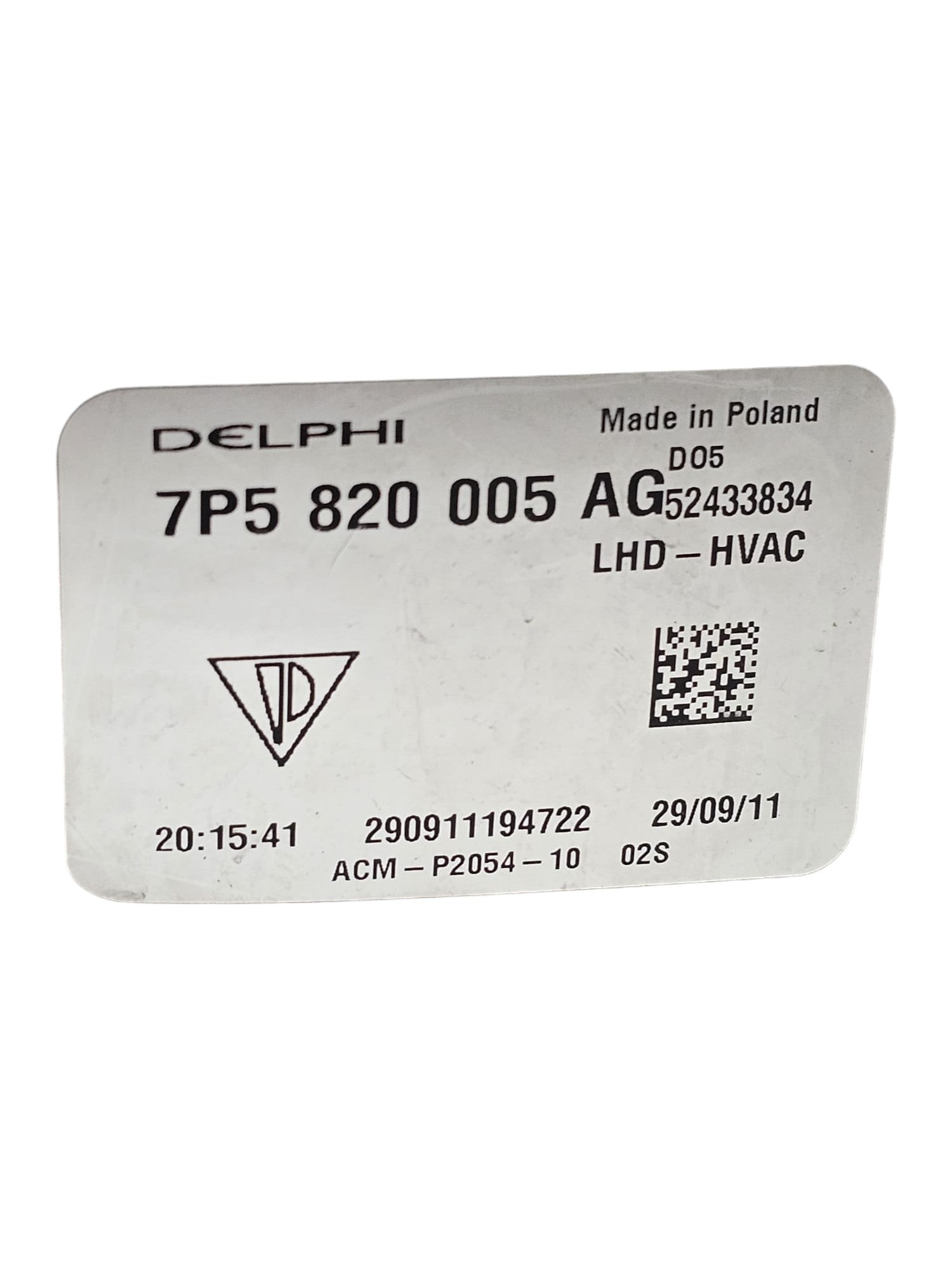 Heating Group / Porsche Cayenne 92A 3.0 Diesel Stove Code:7P5820005AG (2010 - 2017) - F&P CRASH SRLS - Used Parts