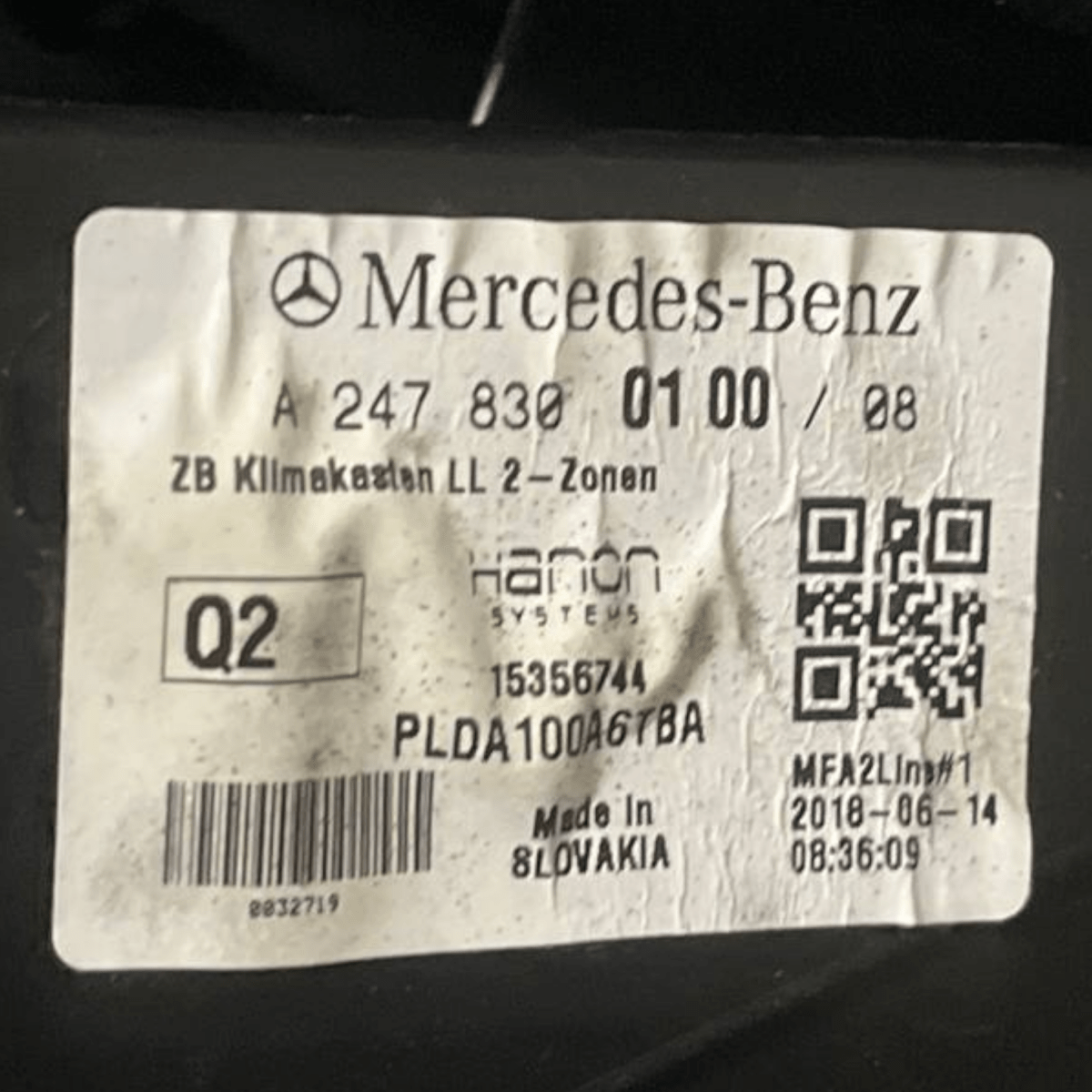 Gruppo Stufa Mercedes - Benz Classe A W177 (2018 - ) cod: A2478300100 - F&P CRASH SRLS - Ricambi Usati