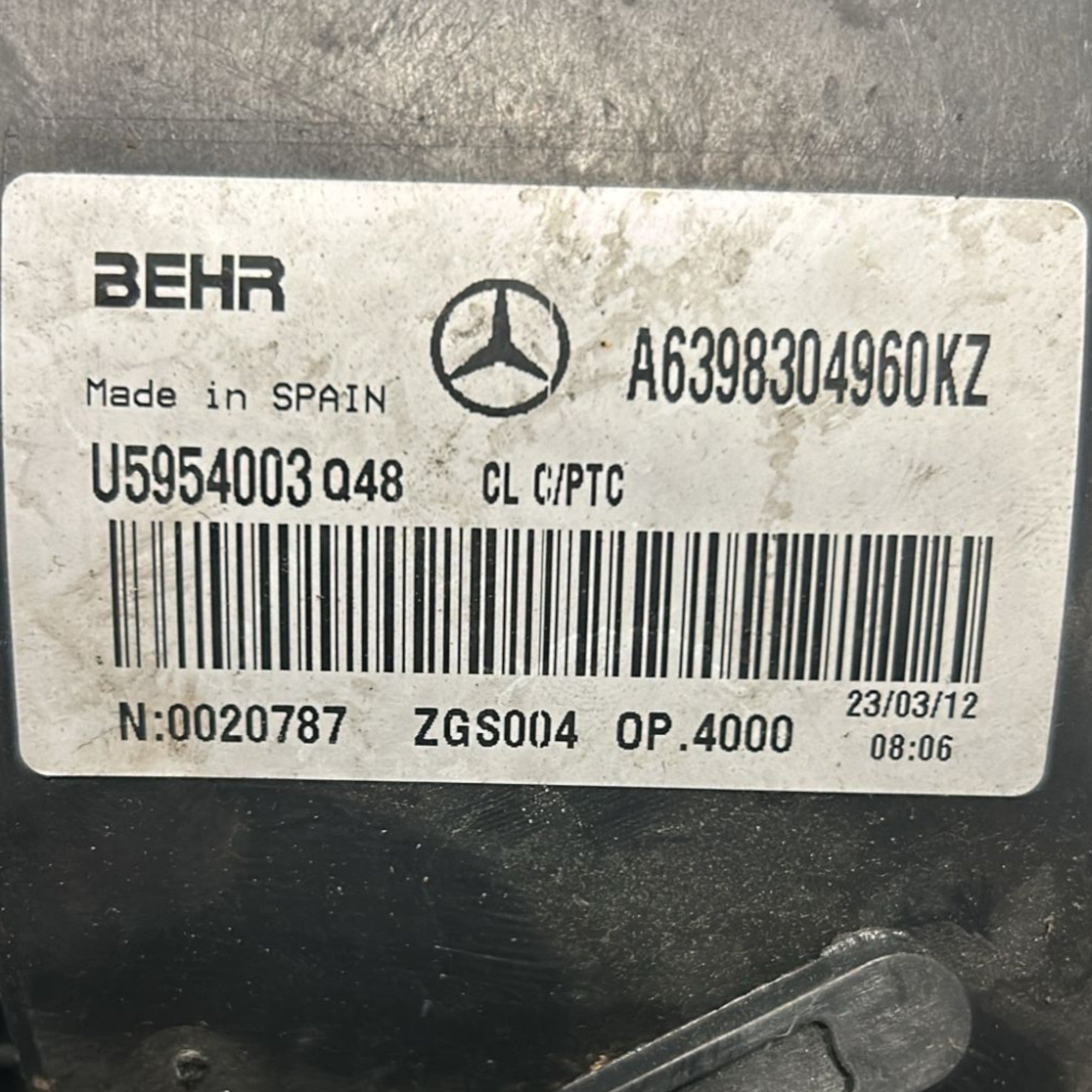 Gruppo Stufa Mercedes Benz Viano W639 2.2 Diesel (2003 > 2013) cod:A6398304960KZ - F&P CRASH SRLS - Ricambi Usati