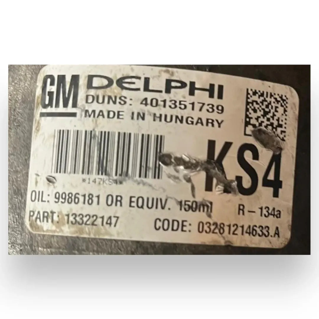 Dettaglio Compressore clima Chevrolet Cruze 2009–2014 OEM 13414017 - foto 2