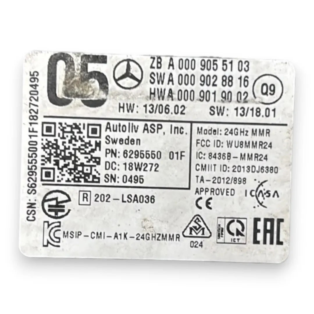 Dettaglio Centralina sensore radar anteriore Mercedes-Benz Classe B T246 2011–2019 cod. A0009055103 - foto 2