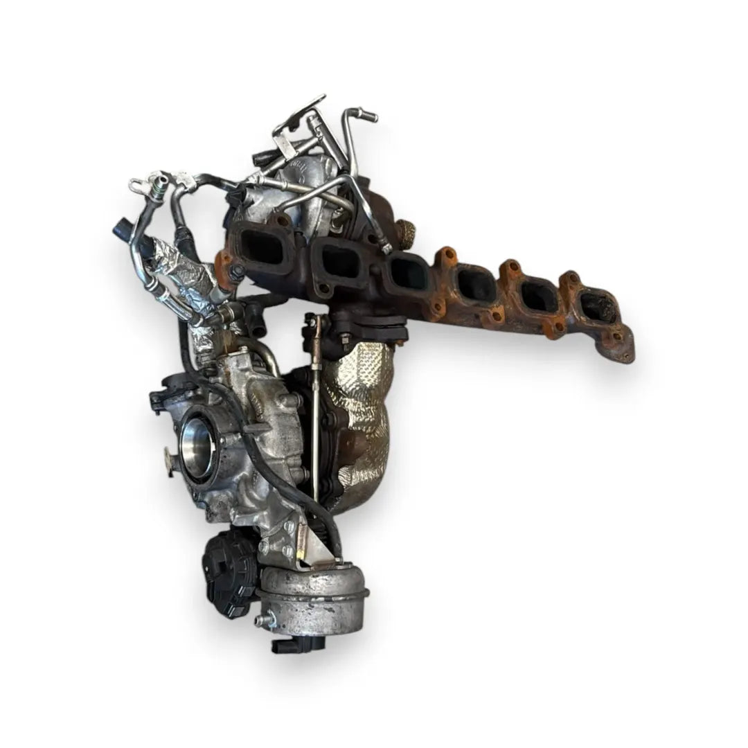 Dettaglio Turbocompressore con collettore di scarico Land Rover Defender OEM LR154609 - foto 3