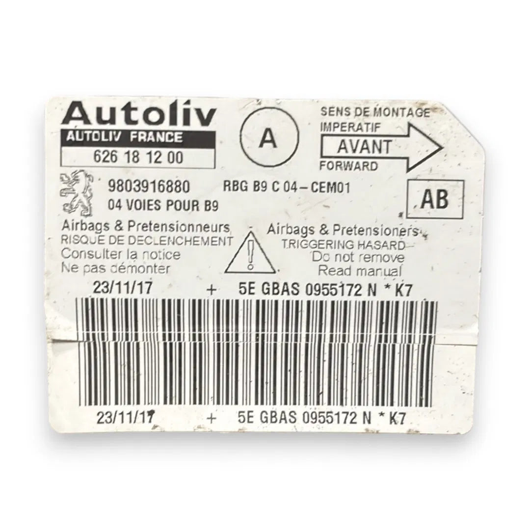 Dettaglio Centralina airbag Citroën Berlingo VAN 2015–2019 OEM 9803916880 - foto 3