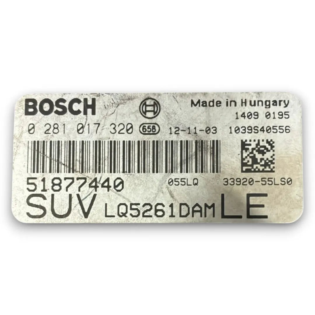 Dettaglio Centralina iniezione Fiat Sedici 2006–2011 OEM 51877440 - foto 3