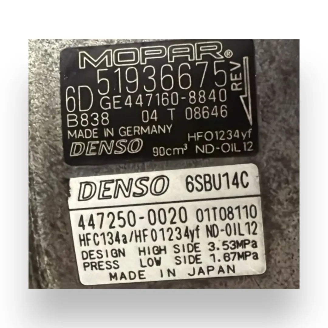 Dettaglio Compressore clima Jeep Renegade 5I OEM 51989198 - foto 3