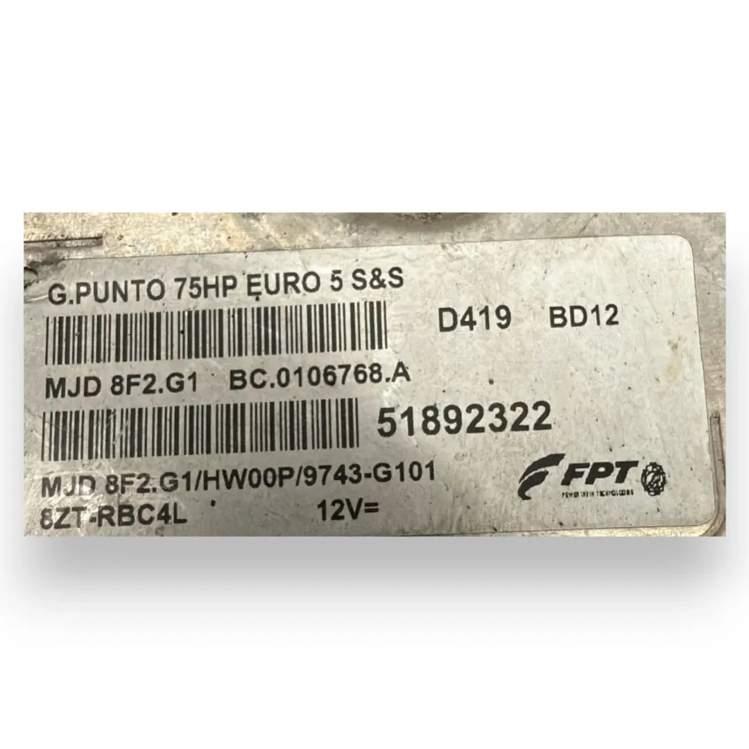 Dettaglio Centralina iniezione Fiat Punto EVO 3J cod. 51892322 - foto 3