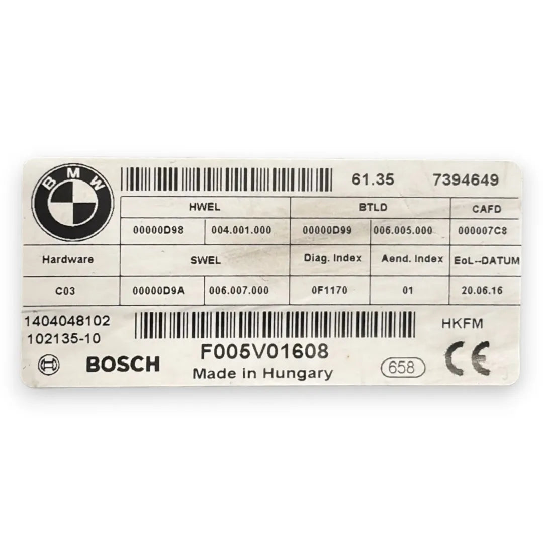 Dettaglio Centralina comando apertura portello posteriore BMW X4 F26 cod. 7394649 - foto 3