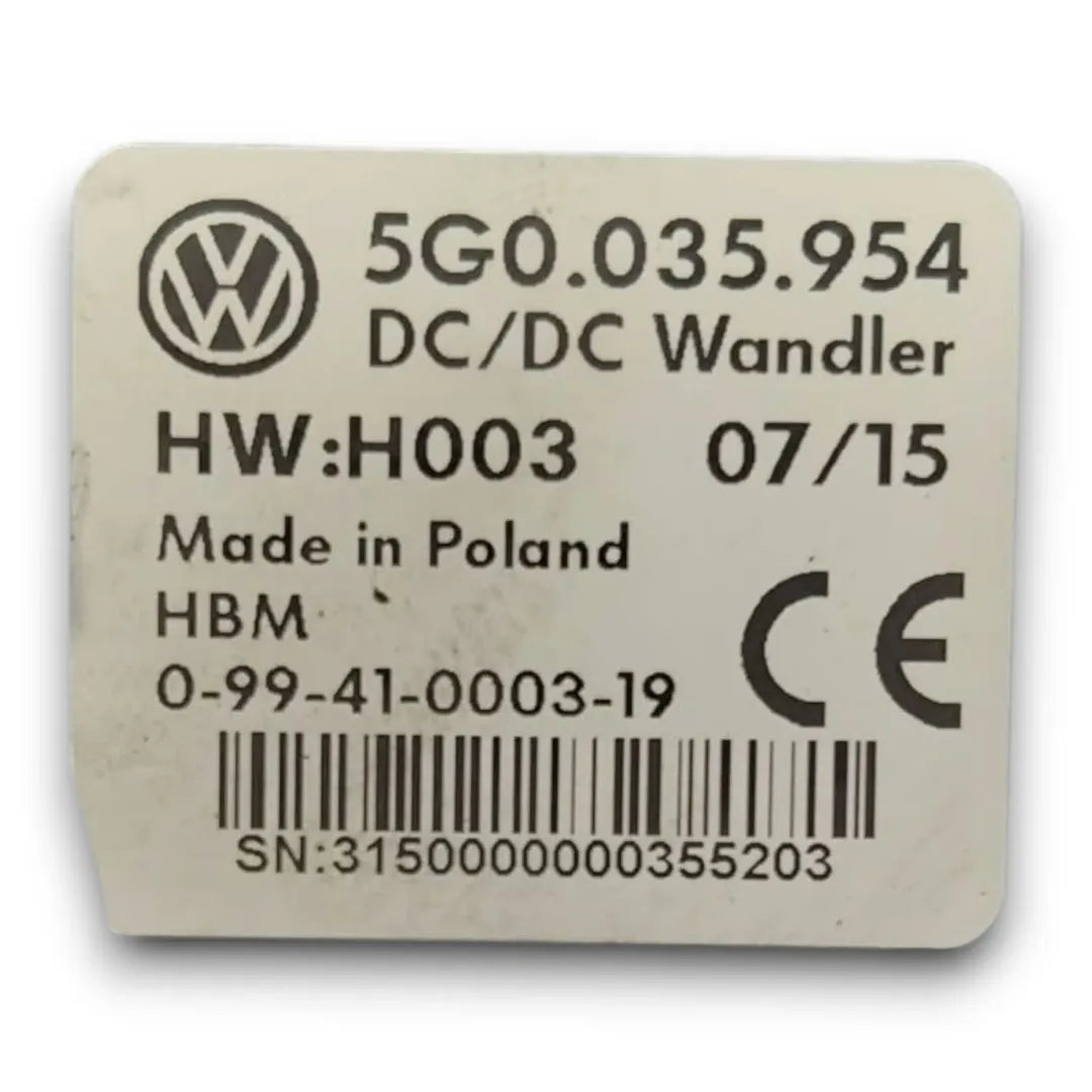 Dettaglio Convertitore di tensione DC/DC Volkswagen Golf VII dal 2012 cod. 5G0.035.954 - foto 3