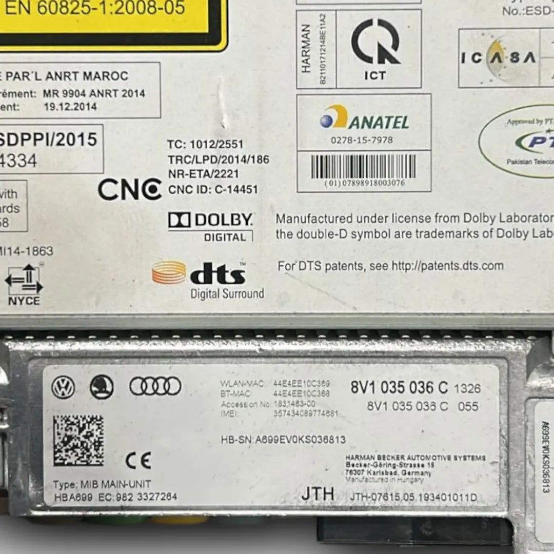 Dettaglio Autoradio Audi RS3 8V cod. 8V1035036C - foto 3