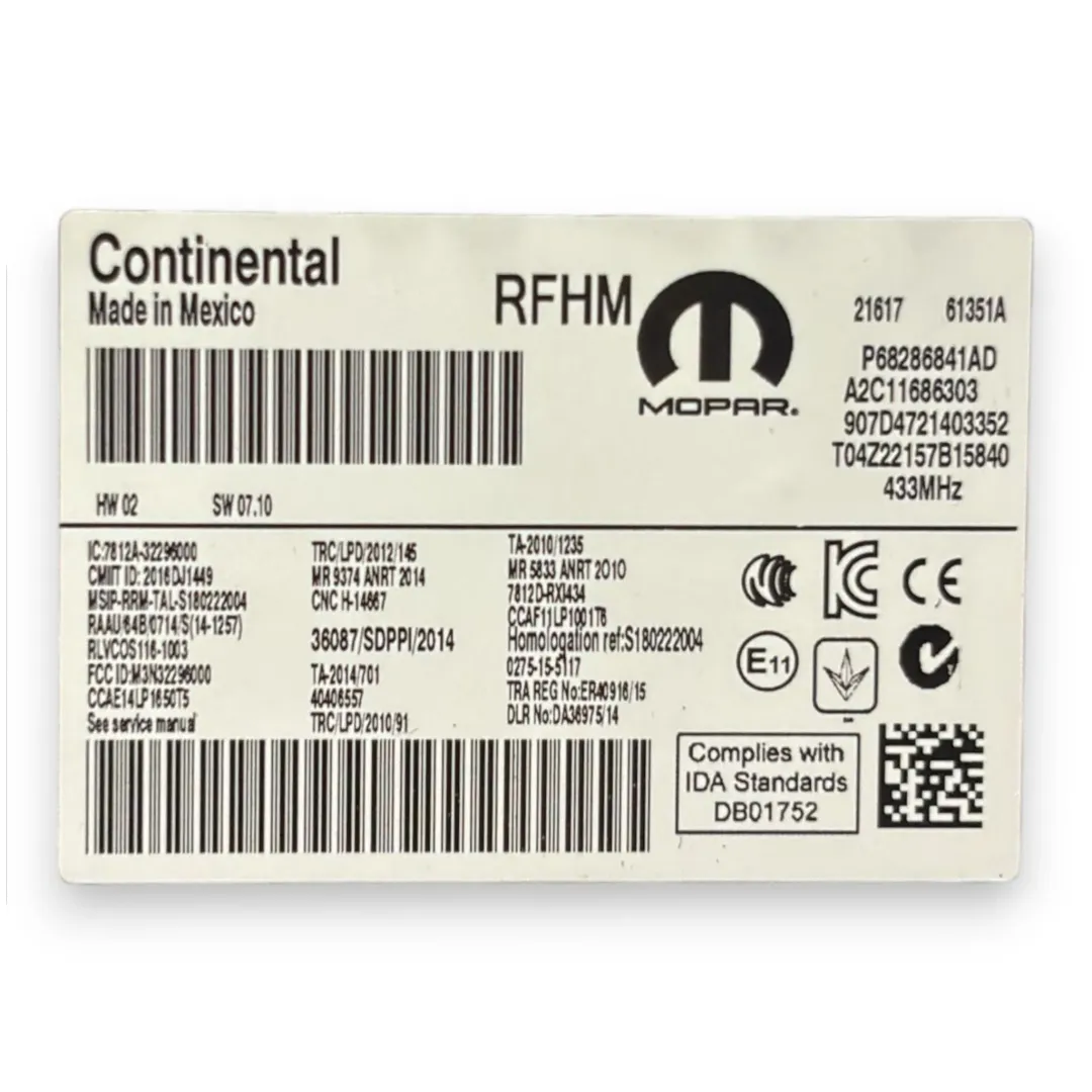 Dettaglio Centralina controllo pressione pneumatici Jeep Compass cod. P68286841AD - foto 3