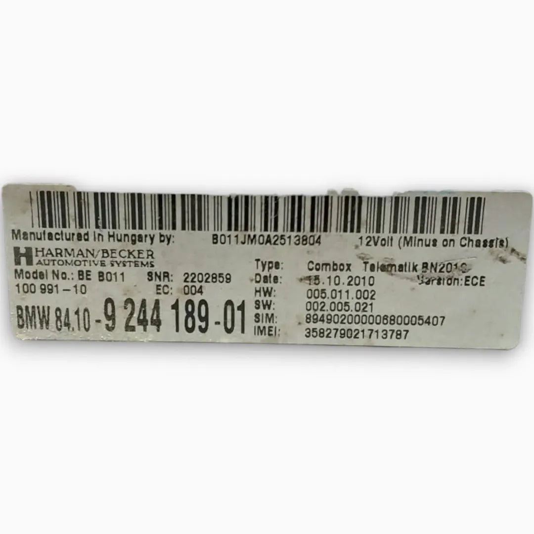 Dettaglio Modulo Bluetooth BMW Serie 5 F10 dal 2010 cod. 9244189-01 - foto 3