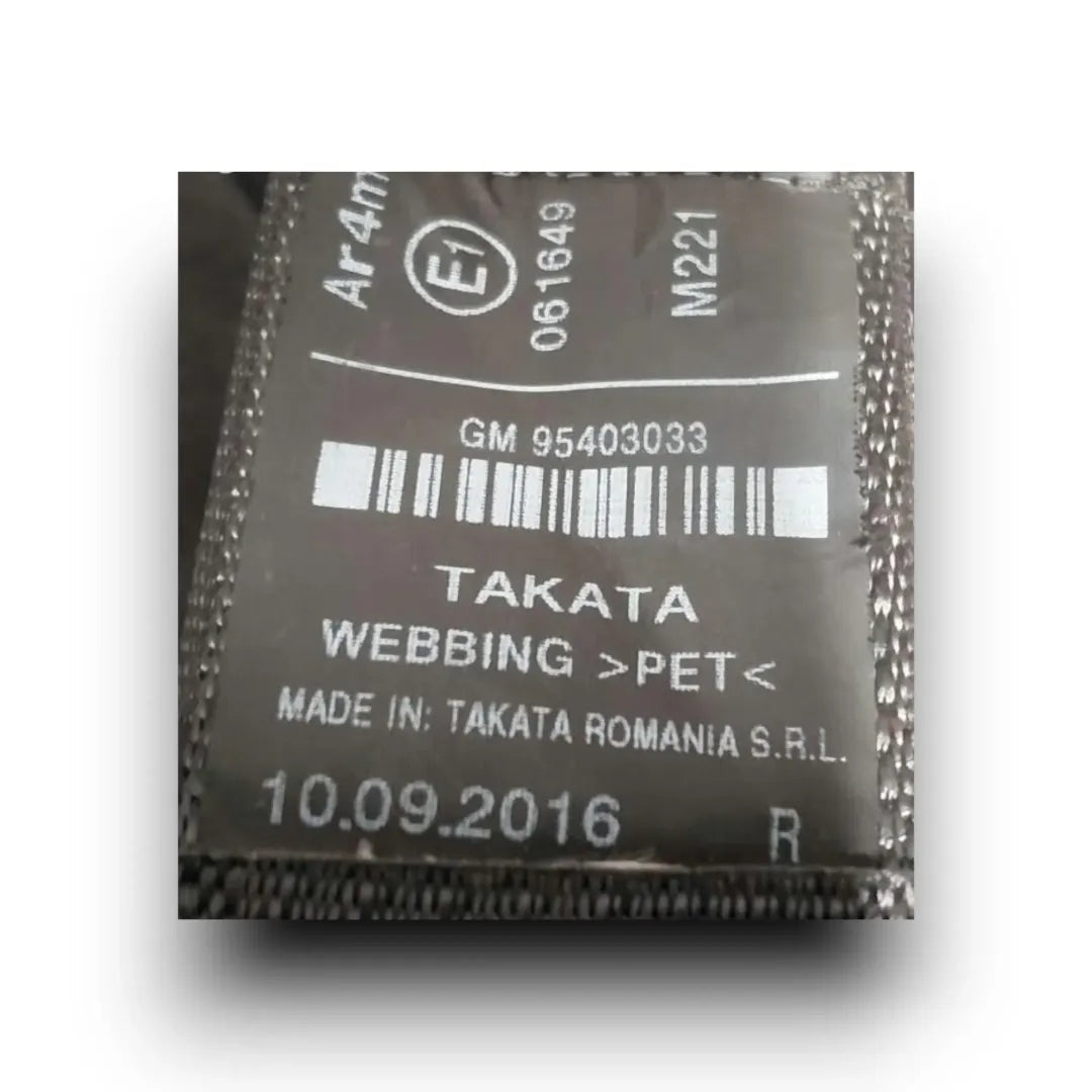 Dettaglio Cintura di sicurezza posteriore destra Opel Mokka OEM 98394563XX - foto 3